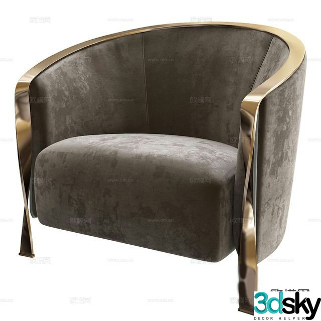Modern chair leisure chair 3d model