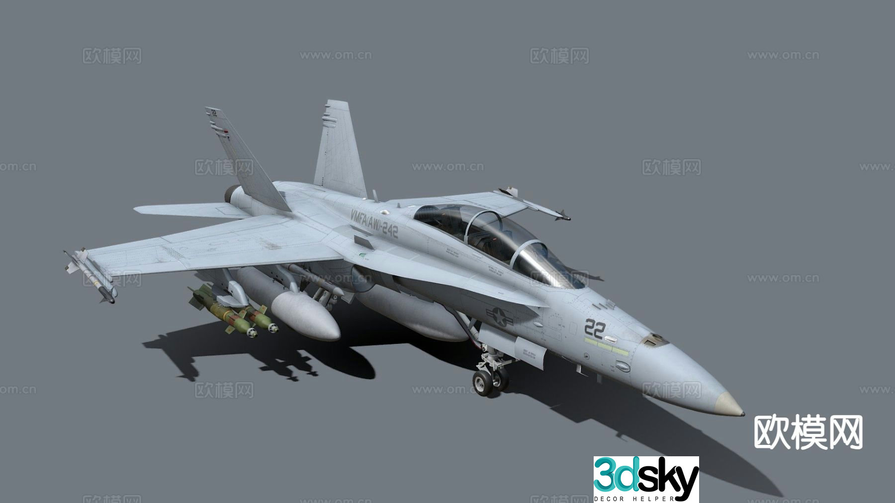 Hornet fighter 3d model