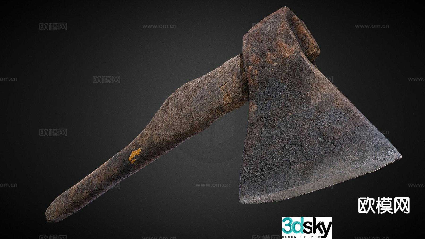 Old soviet ax 3d model