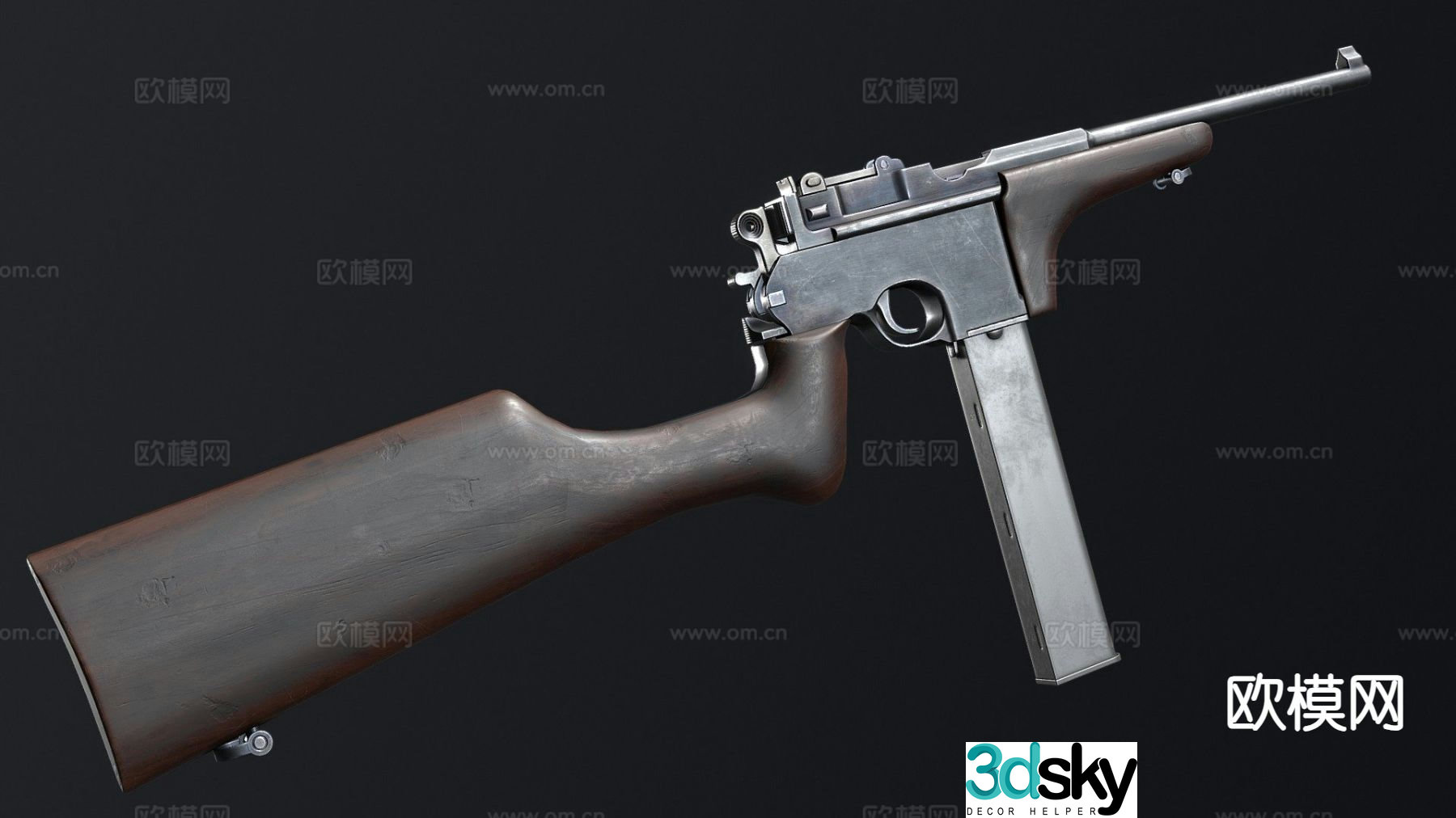Mauser M1917 trench carbine 3d model