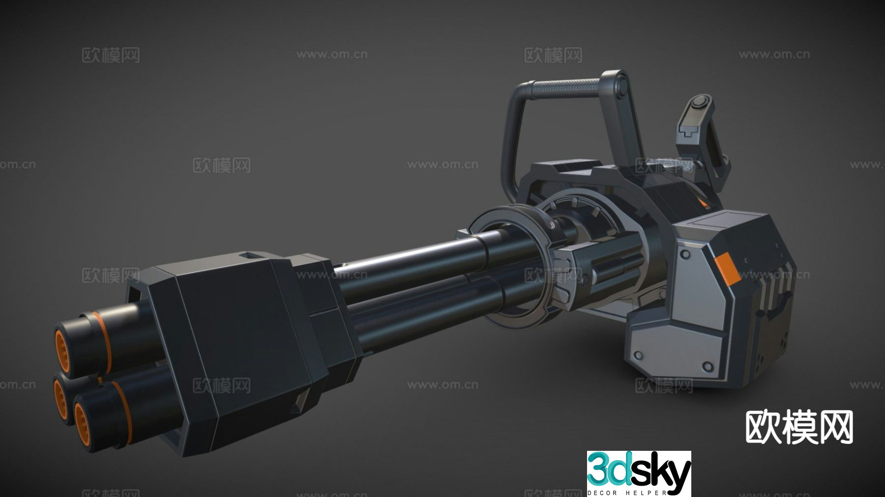 StarCraft Mini Cannon Sci-Fi Weapon 3D Model