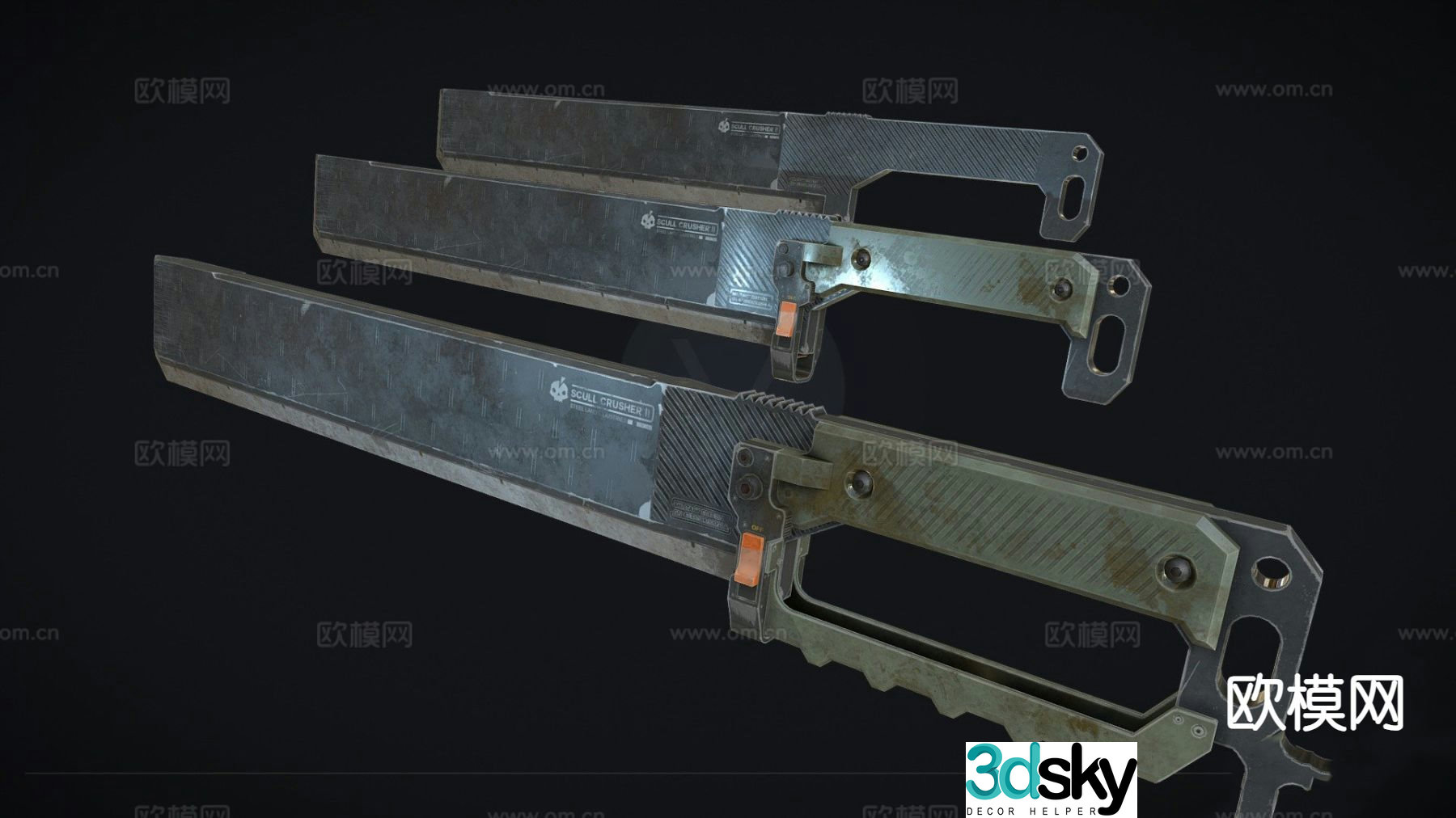 Vibrating knife cold weapon 3d model