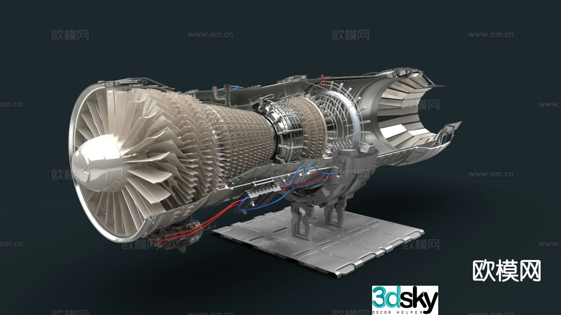 industrial equipment aircraft engine engine 3d model