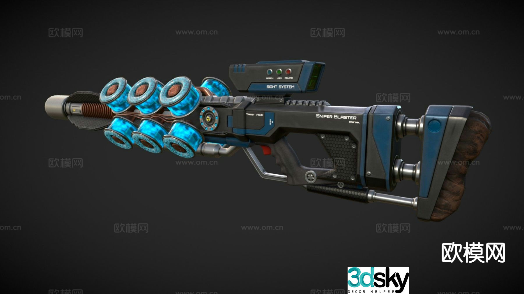 sniper blaster 3d model