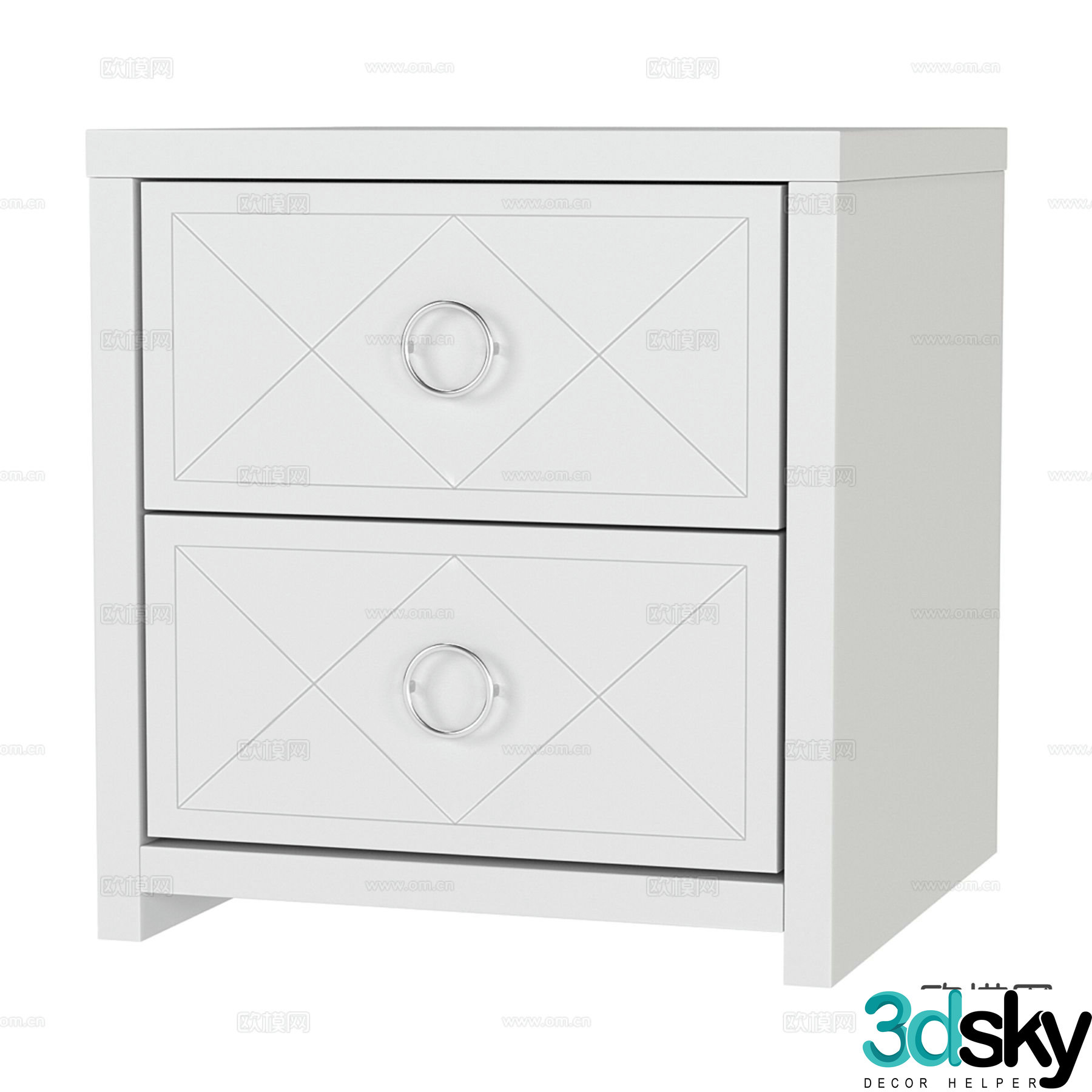 Modern bedside table 3d model