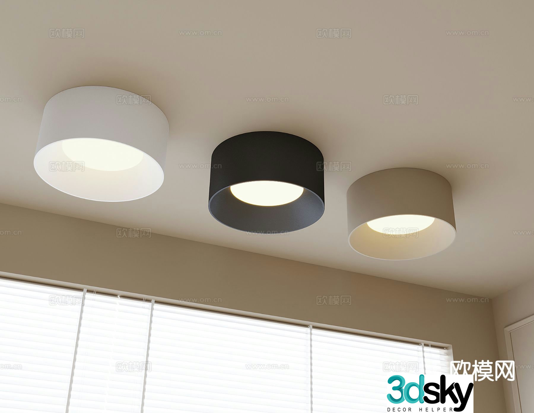 Modern ceiling lamp bedroom lamp 3d model