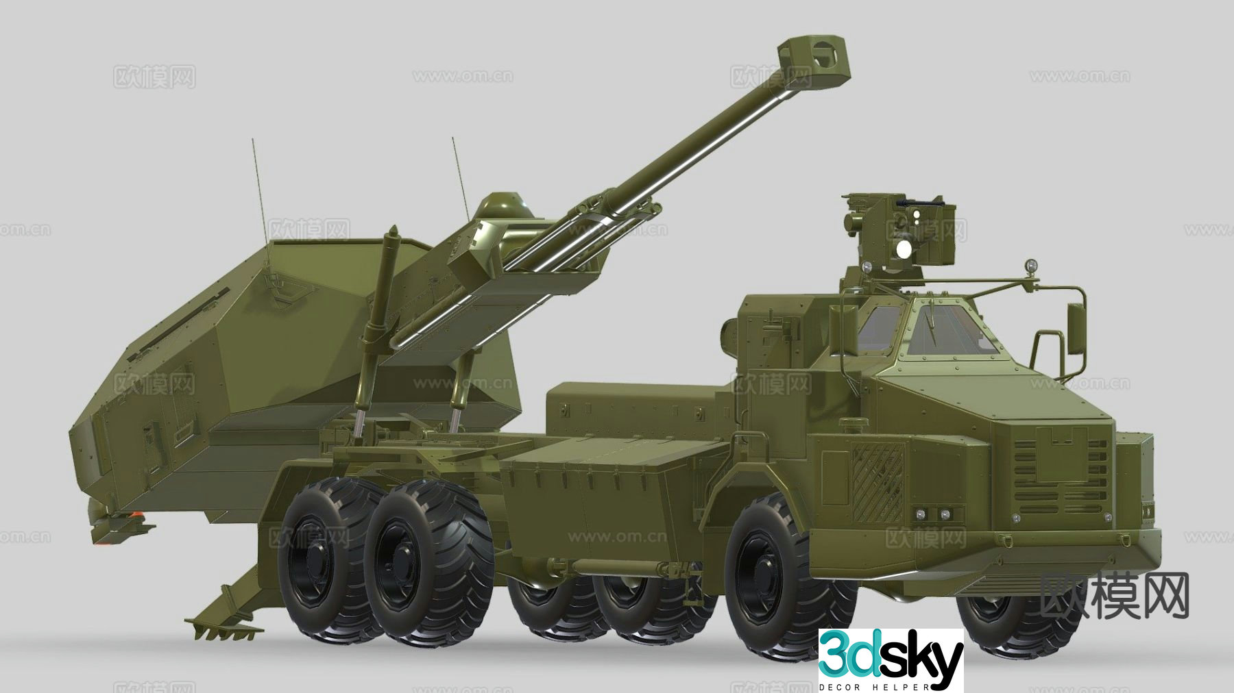 Bow and arrow artillery vehicle 3d model