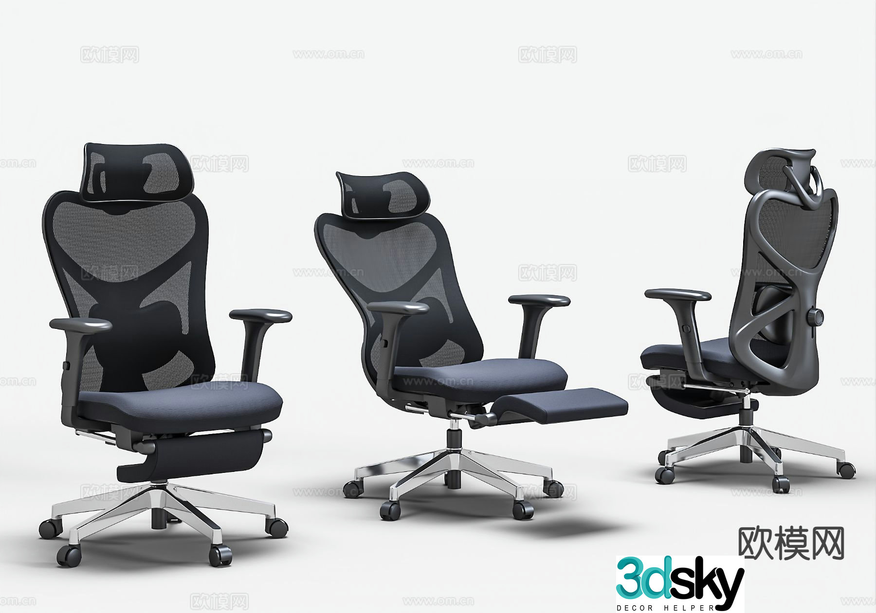 Modern office chair staff chair executive chair 3d model