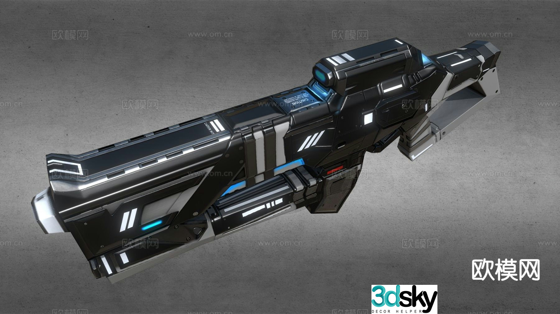 Sci-fi assault gun 3d model