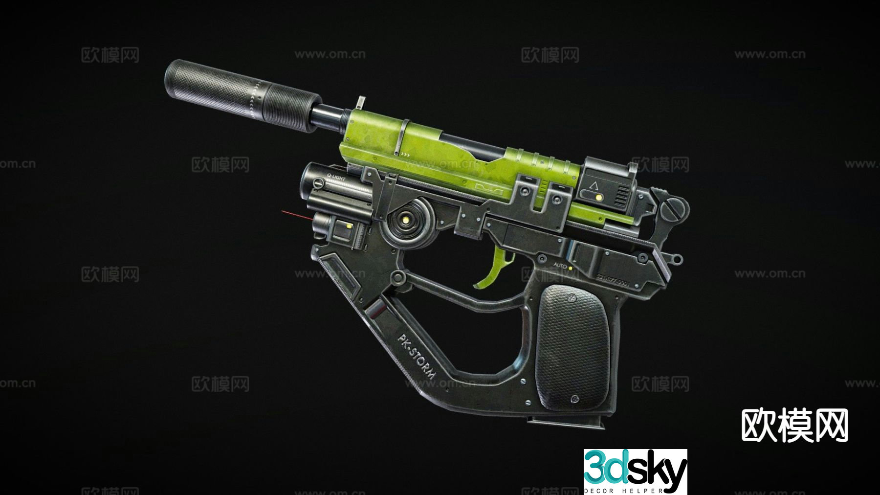 Modern advanced pistol 3d model