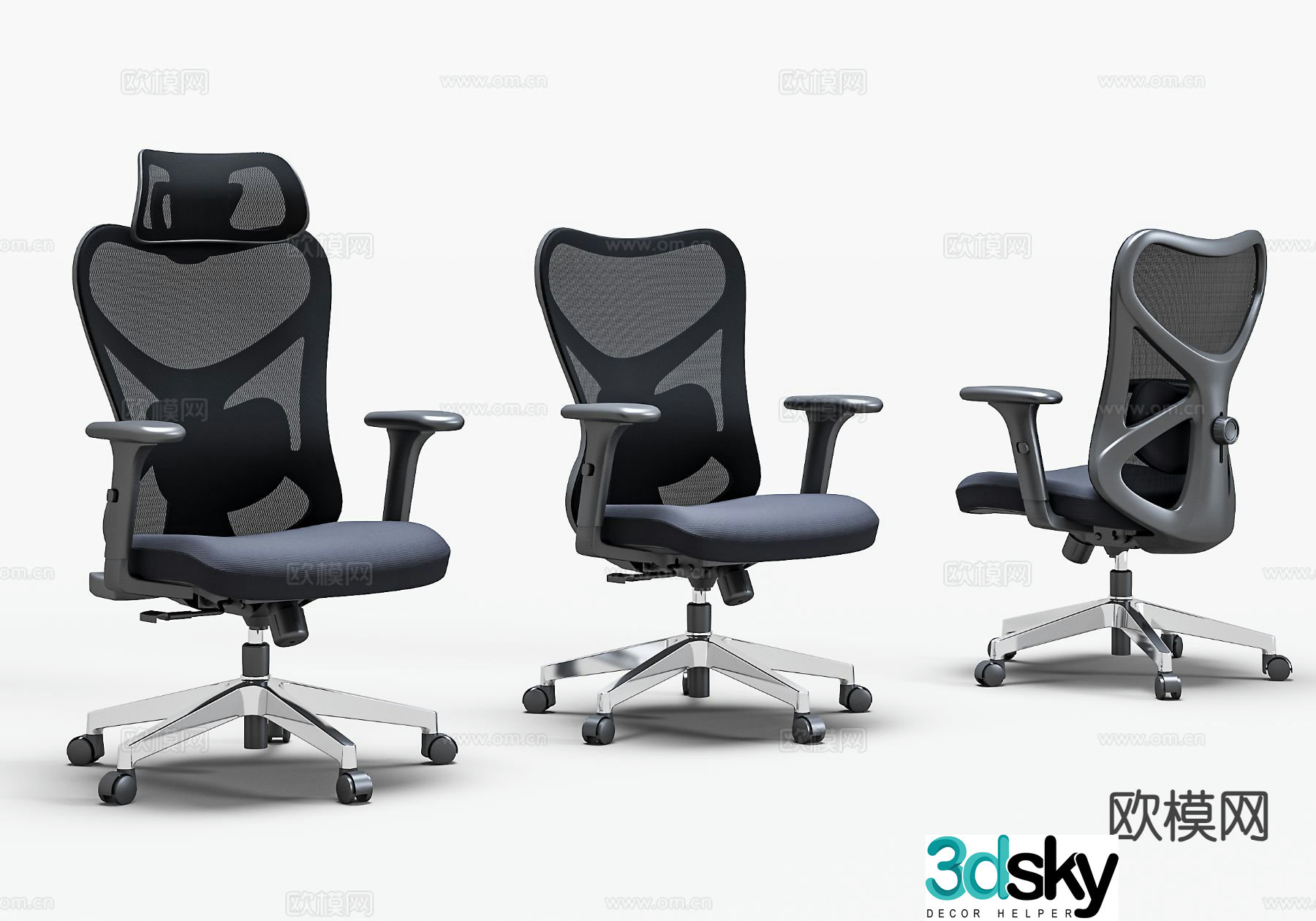 Modern office chair staff chair executive chair 3d model
