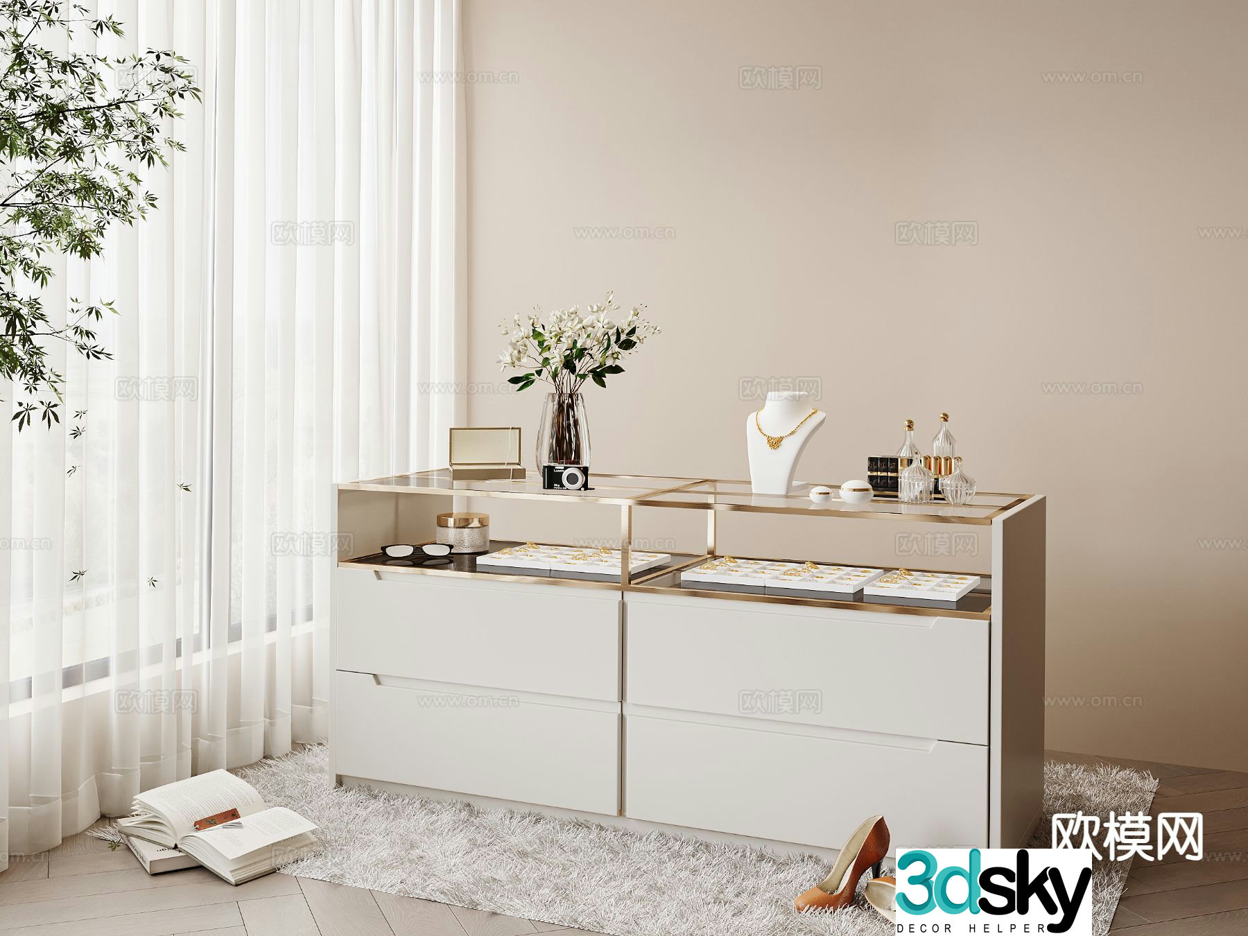 Modern jewelry cabinet Jewelry cabinet 3d model
