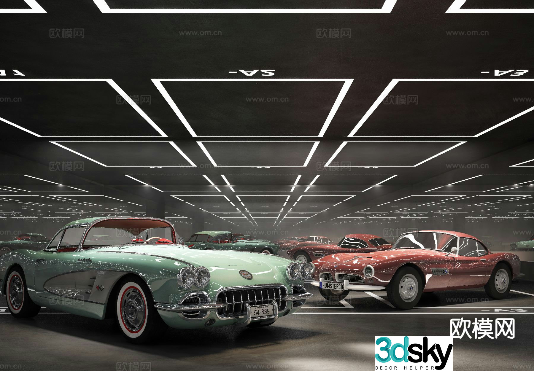 retro car sedan 3d model
