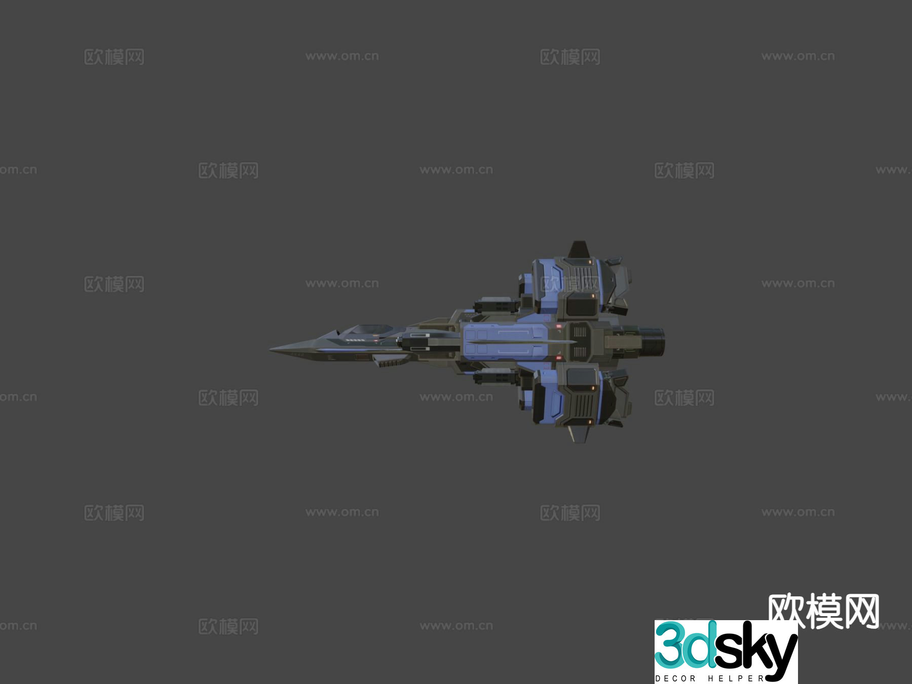 Modern aircraft fighter 3d model