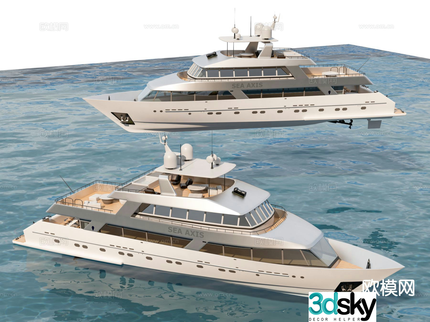 Modern speedboat lifeboat sightseeing boat 3d model