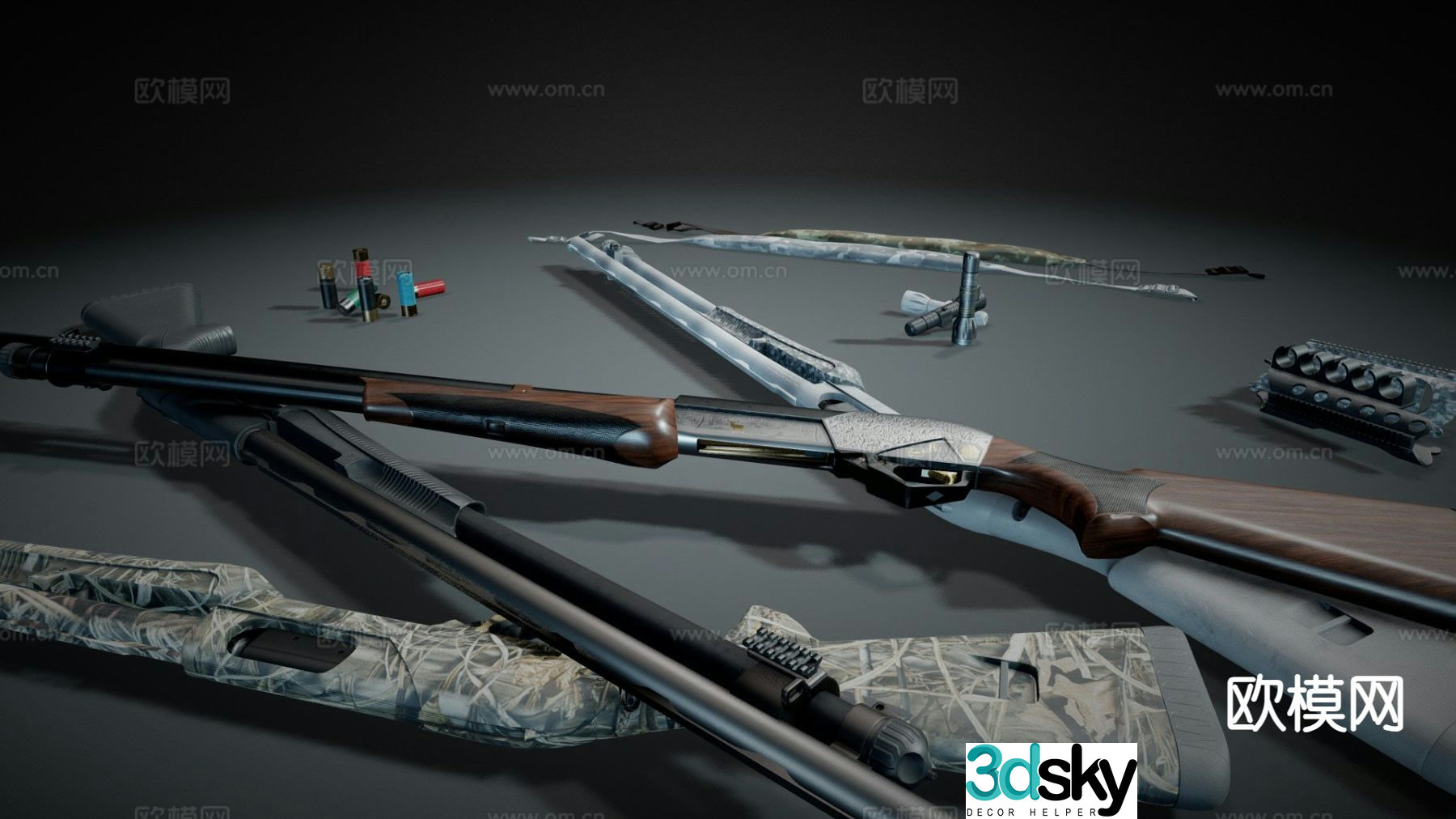 Maosui gun shotgun rifle 3d model