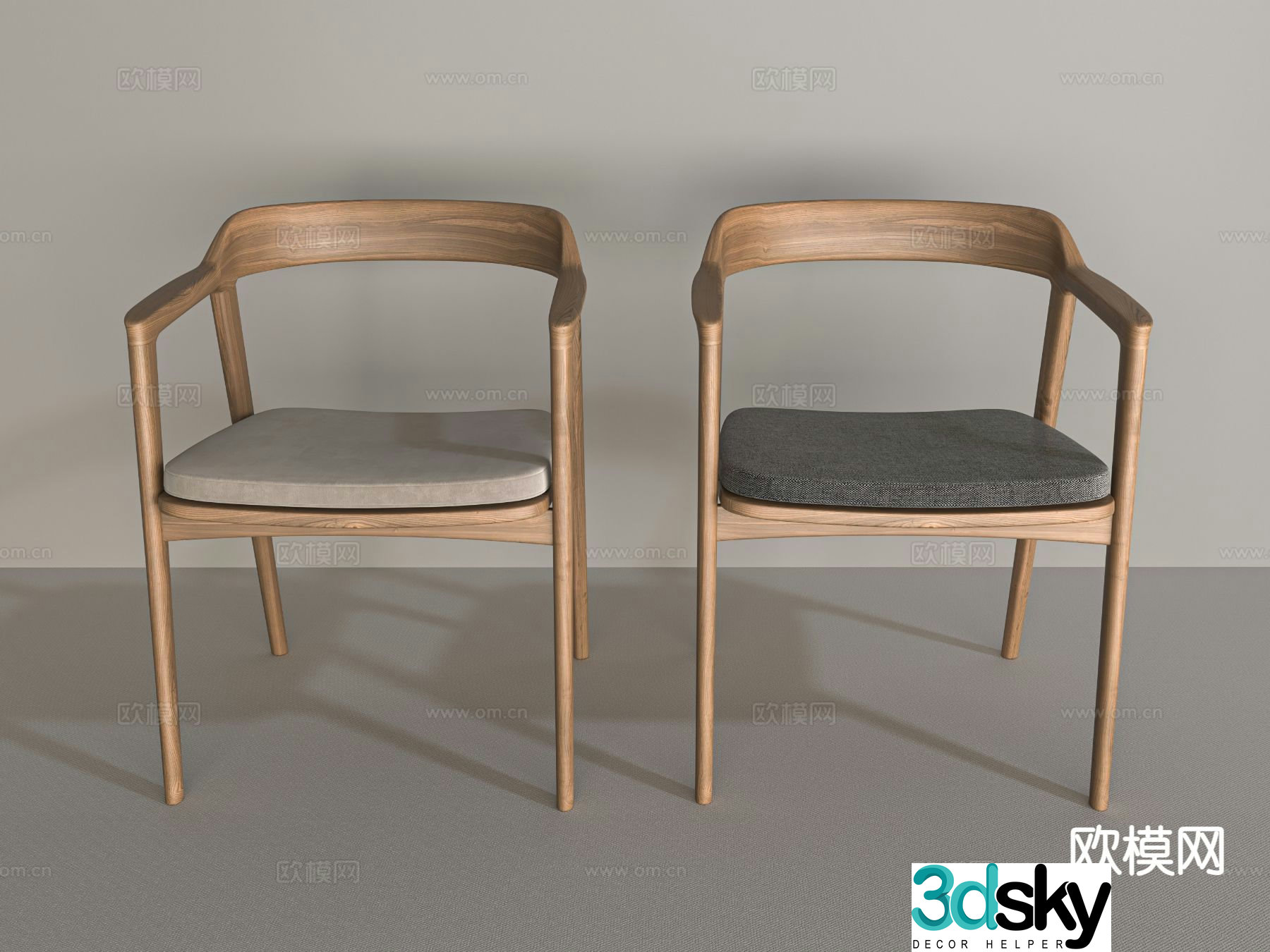 New Chinese style chair armchair 3d model