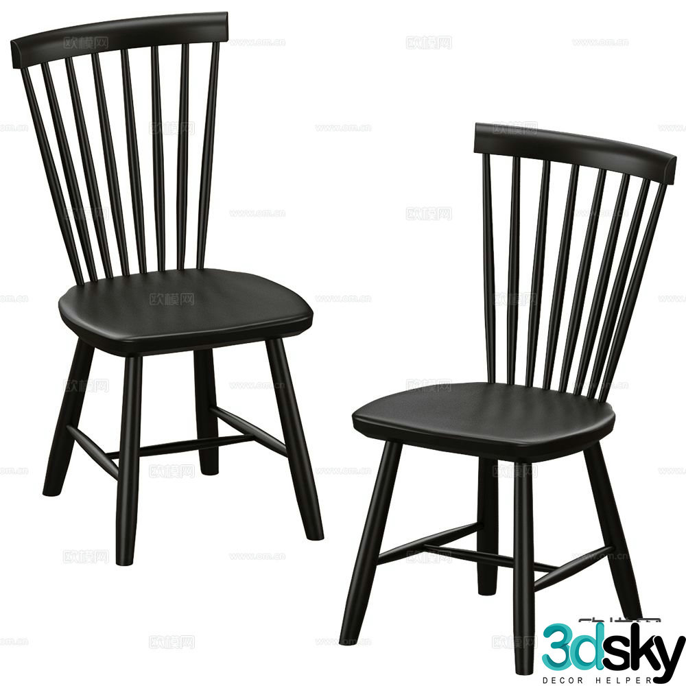 Stolab Nordic chair dining chair 3d model