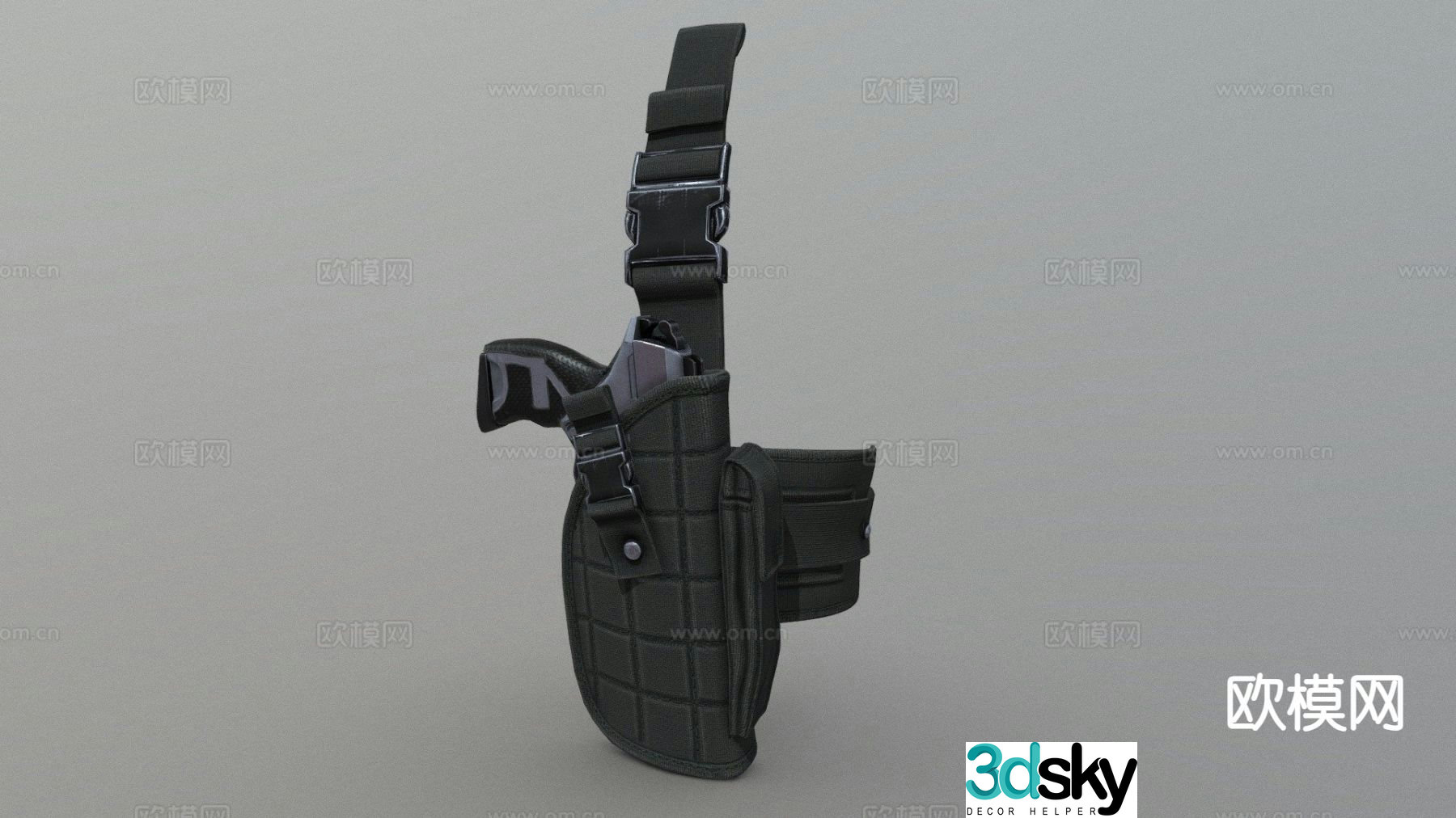 Modern thigh holster 3d model