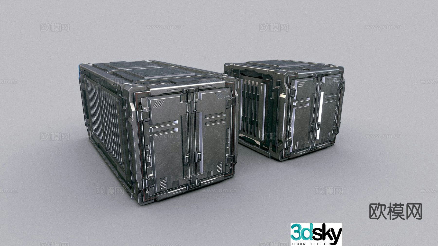 Sci-fi industrial container Sci-fi container 3d model