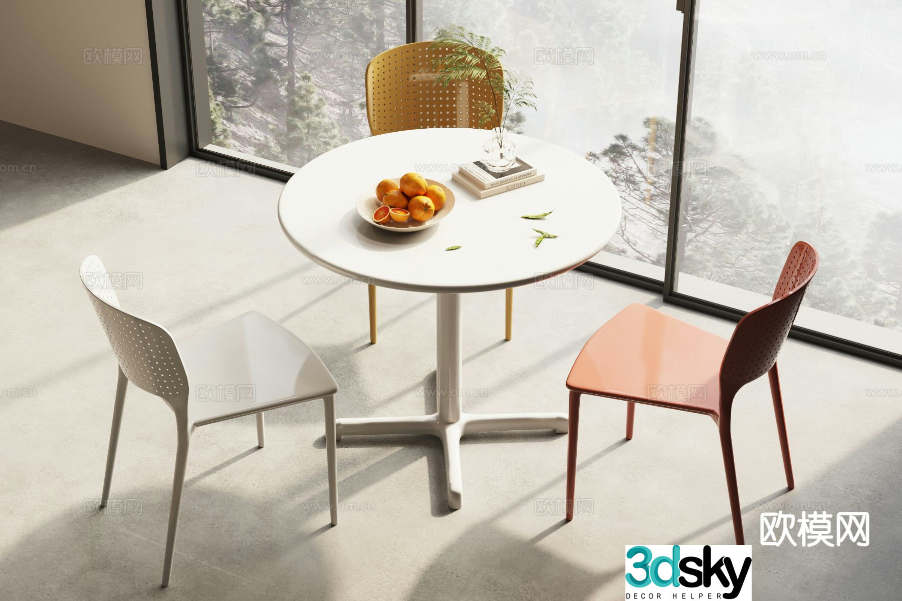 Leisure tables and chairs Negotiation tables and chairs 3d model