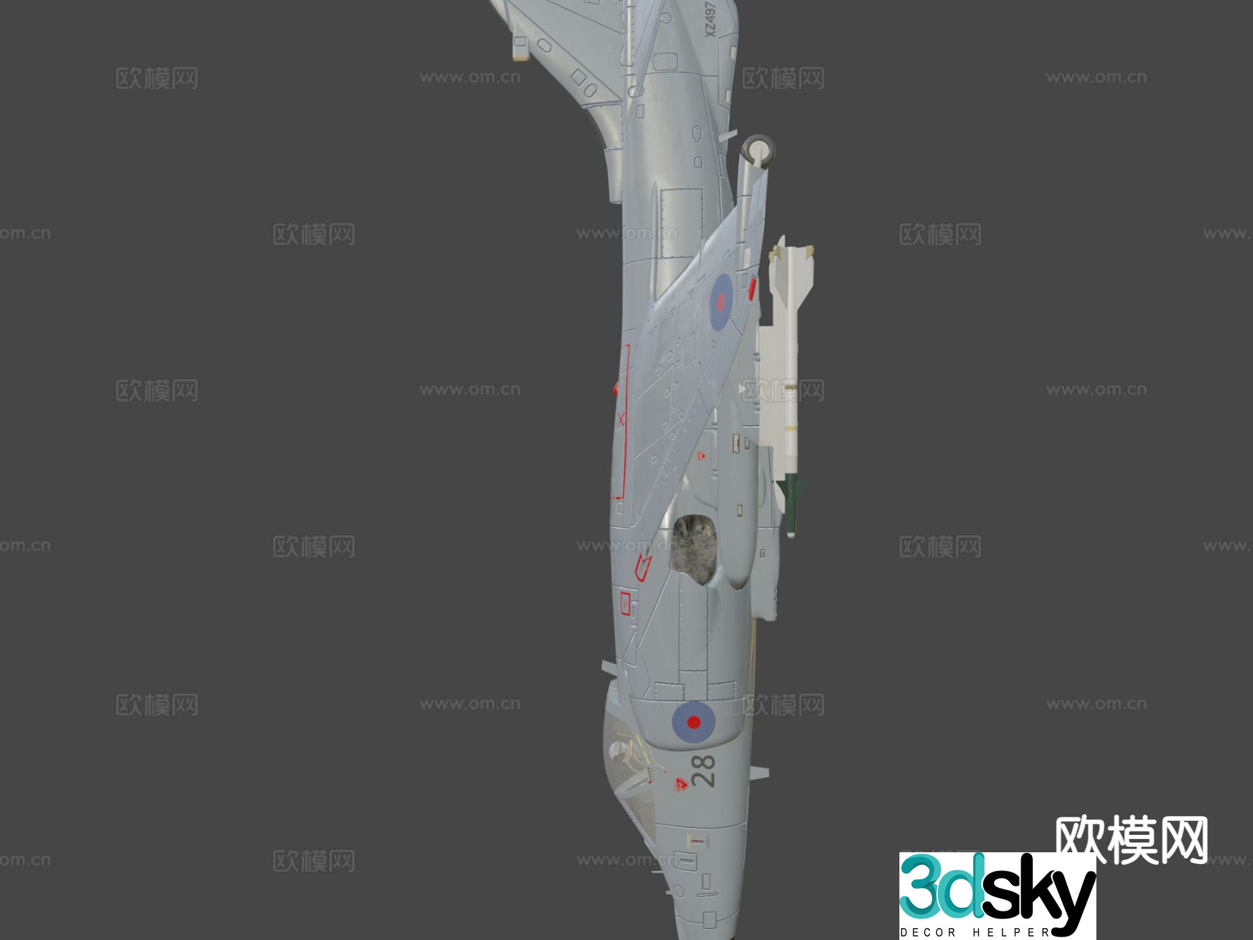 Modern fighter jet 3d model
