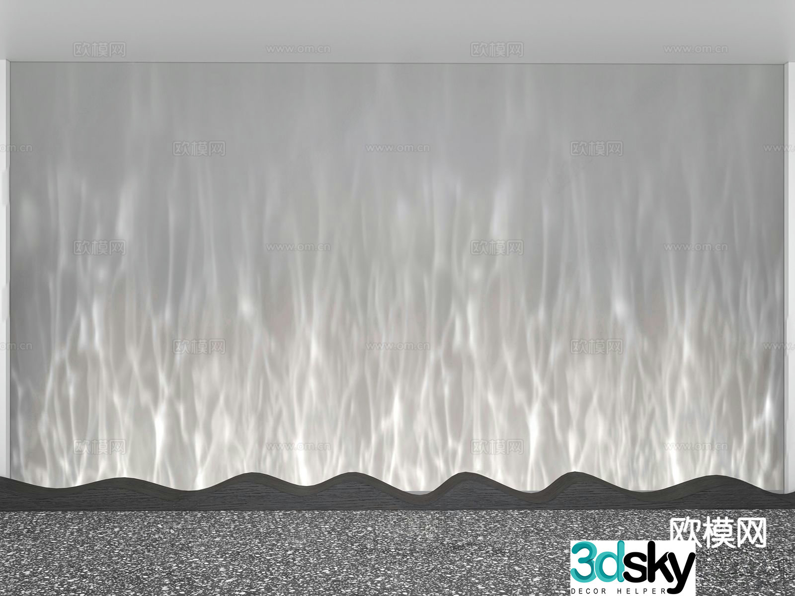Water ripple lamp wall washer 3d model