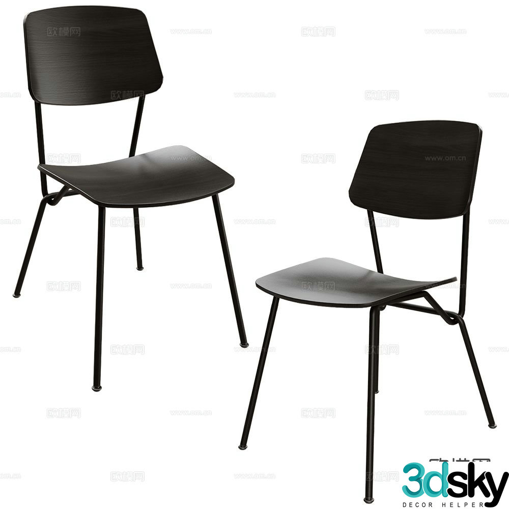 Prostoria Italian chair dining chair 3d model