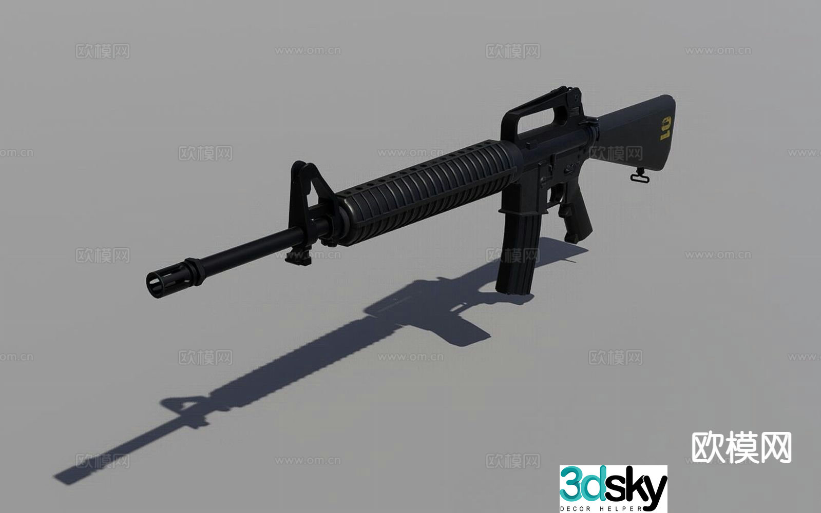 M16A2 submachine gun 3d model
