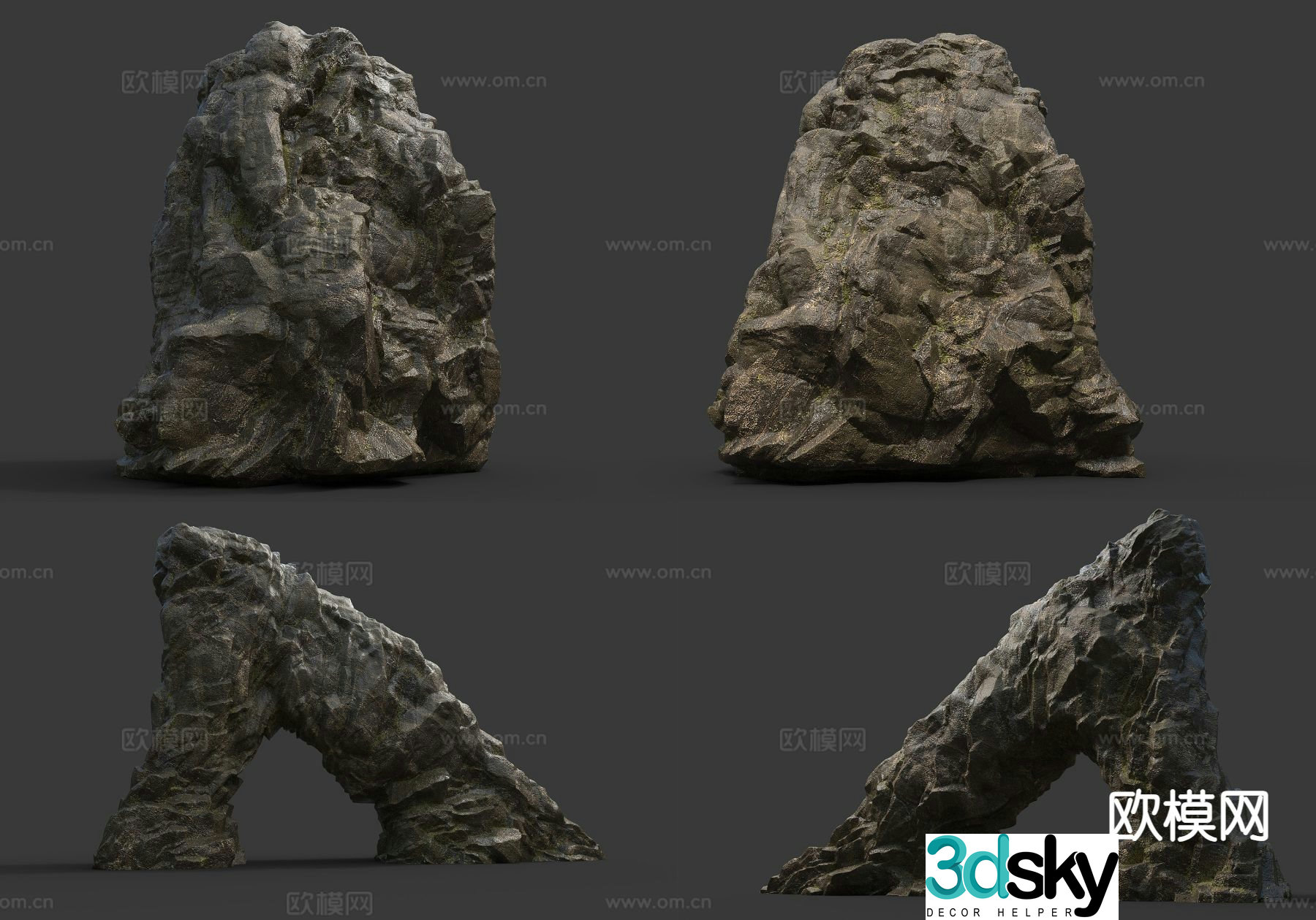 stone rock landscape stone 3d model