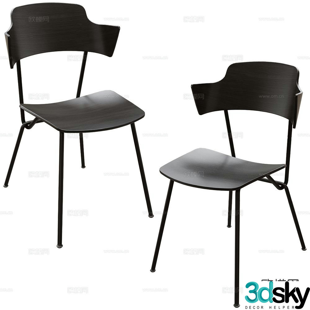 Prostoria Italian chair dining chair 3d model
