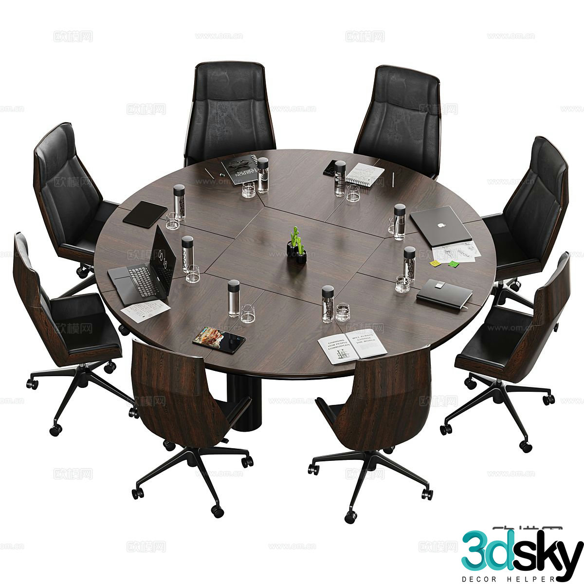 Modern conference table 3d model