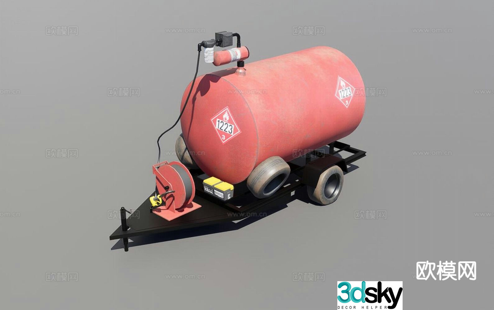 Mobile gas tank 3d model
