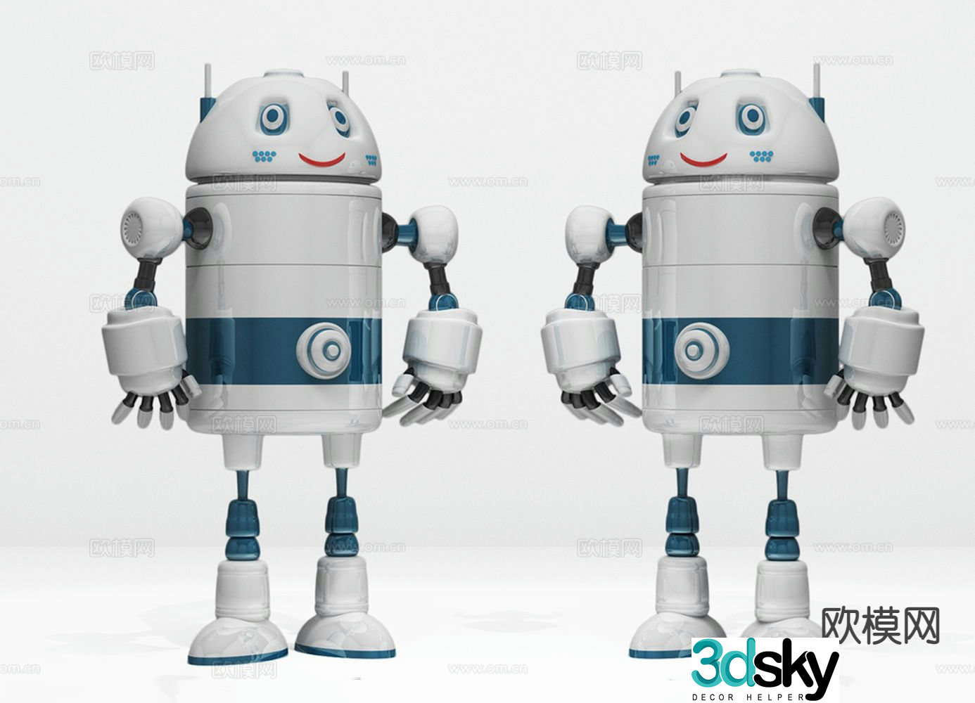 Intelligent robot cartoon robot 3d model