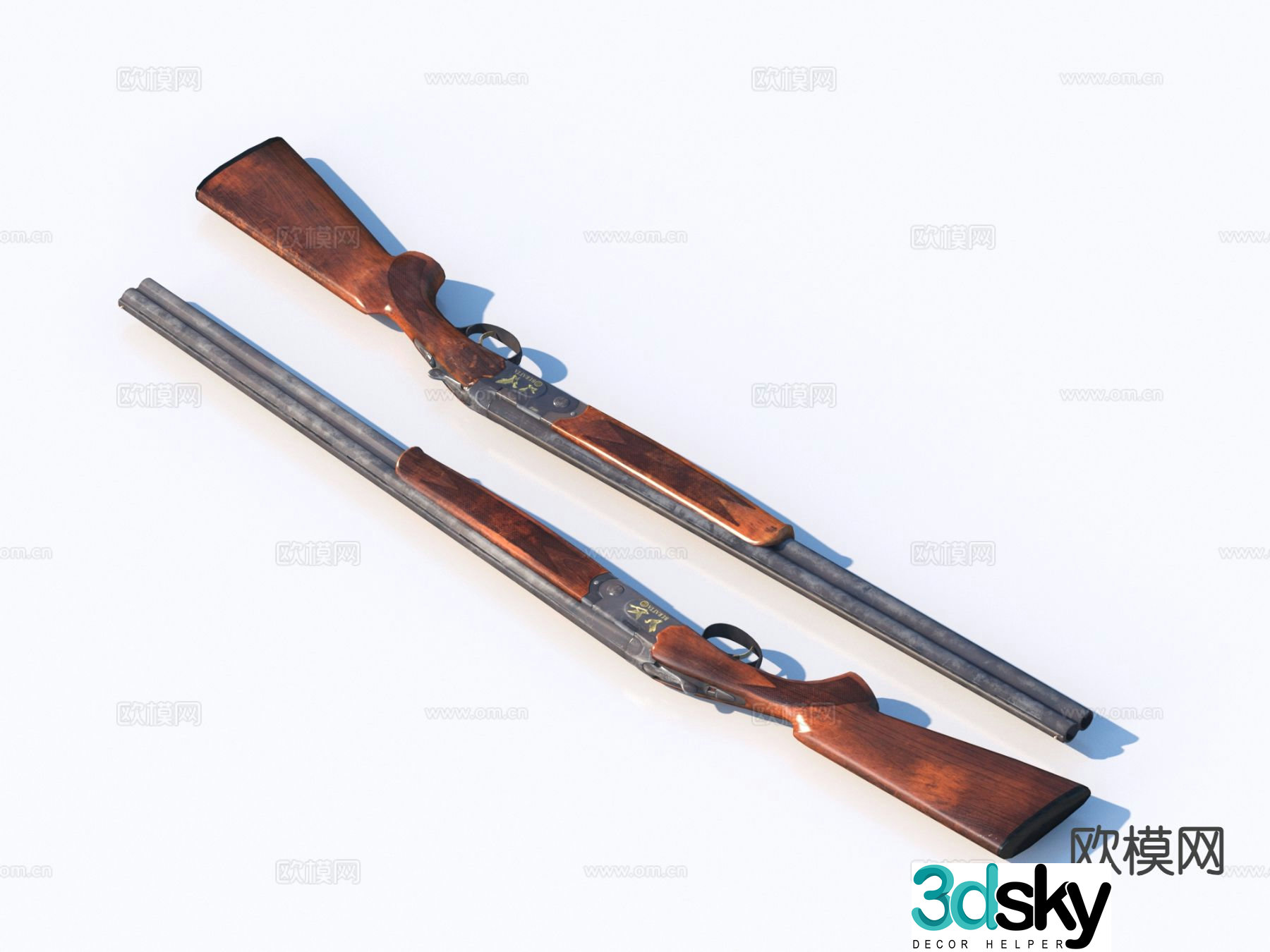 gun weapon military supplies 3d model