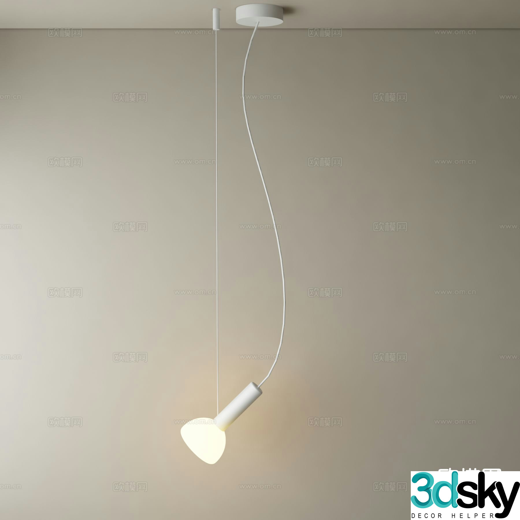Modern chandelier Bedside chandelier 3d model