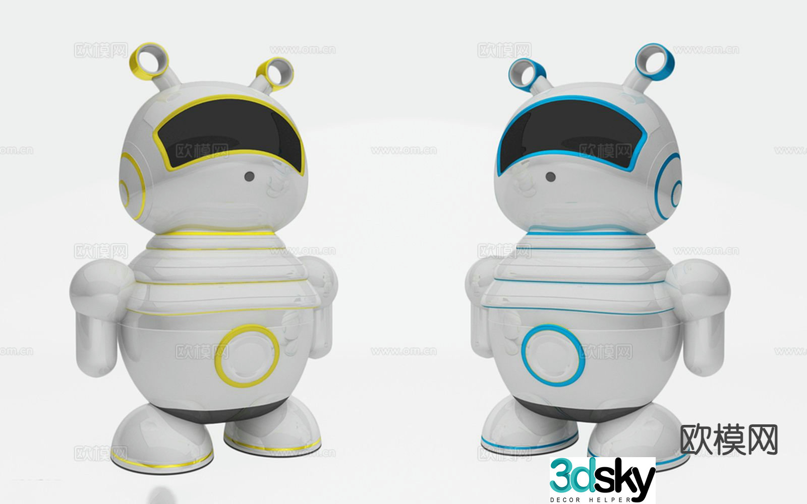 Intelligent robot cartoon robot 3d model