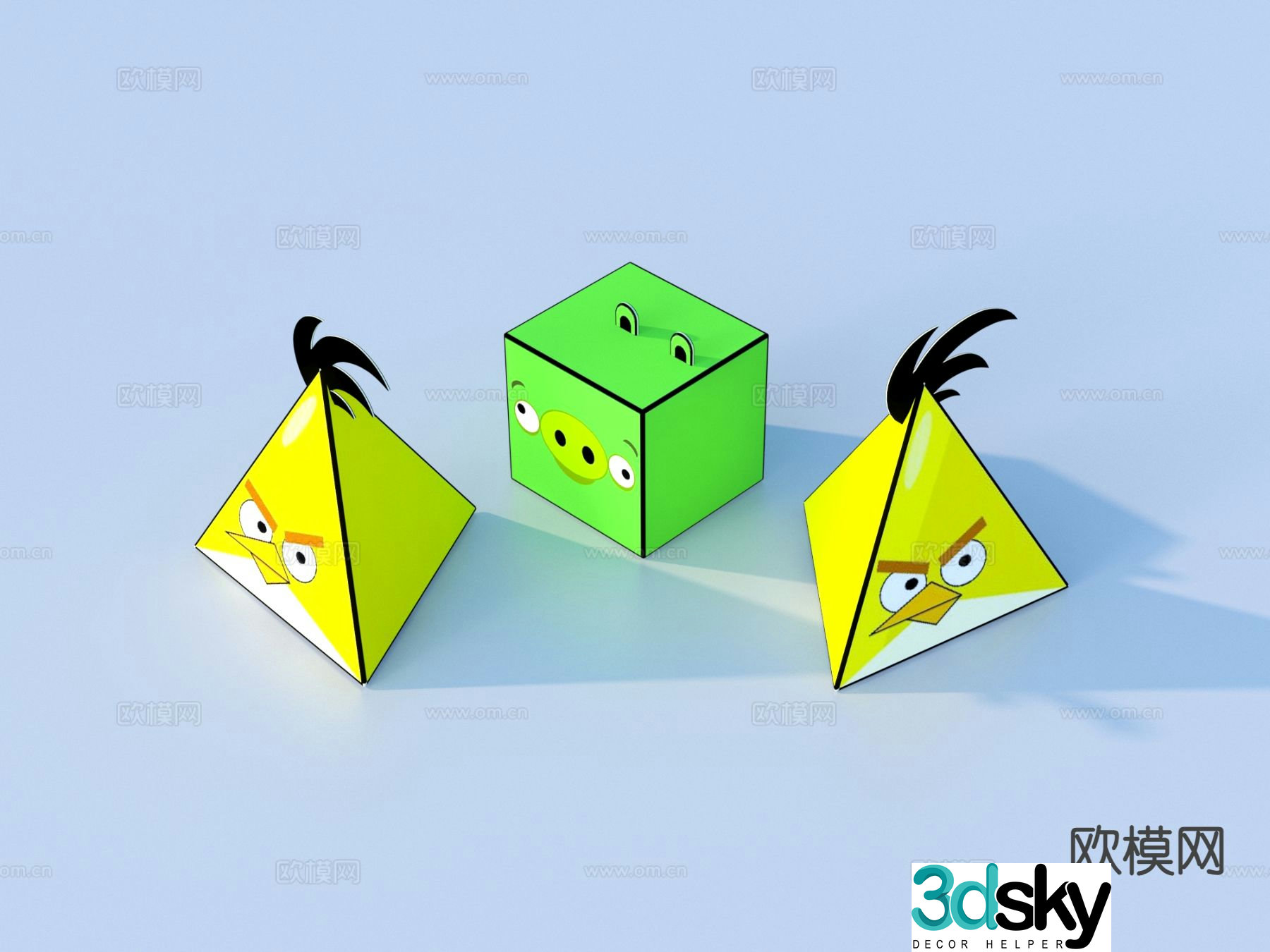Children’s Toys Game Ornaments Angry Birds 3D Model