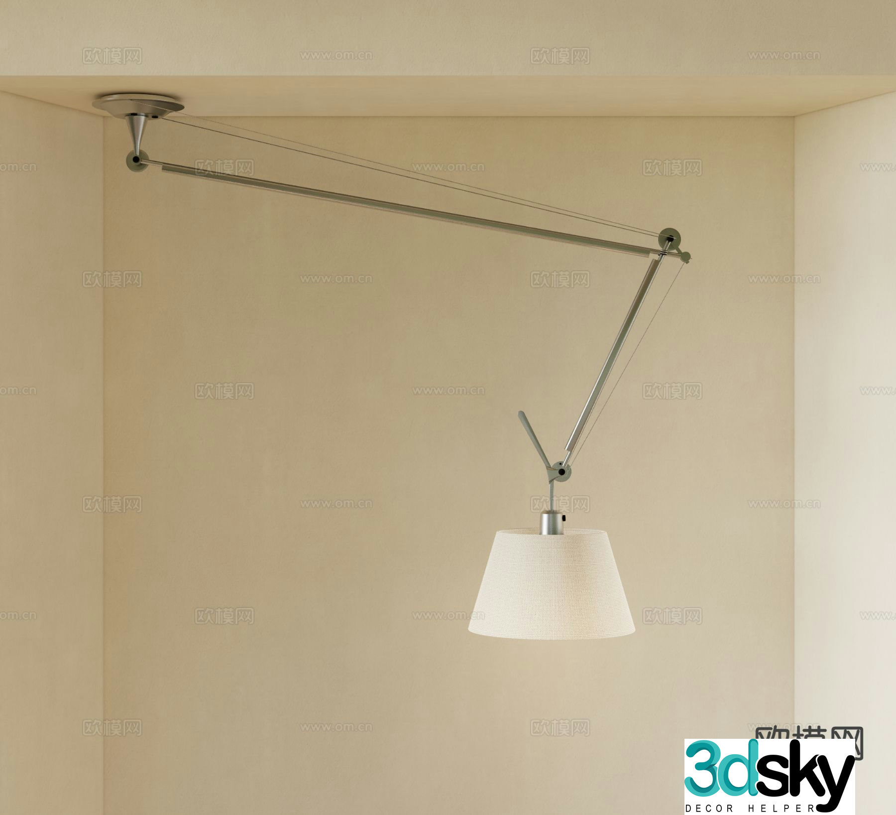 Modern Chandelier Desk Chandelier 3d Model