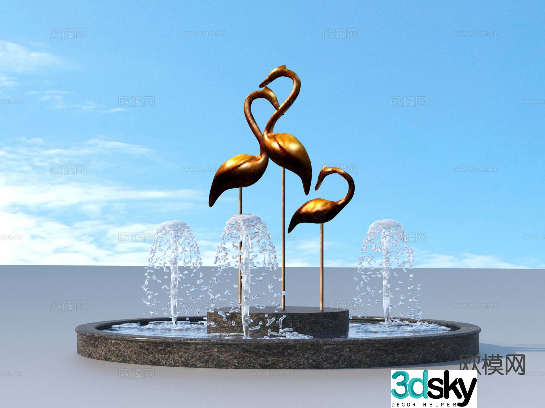 Urban sculpture landscape sculpture 3d model