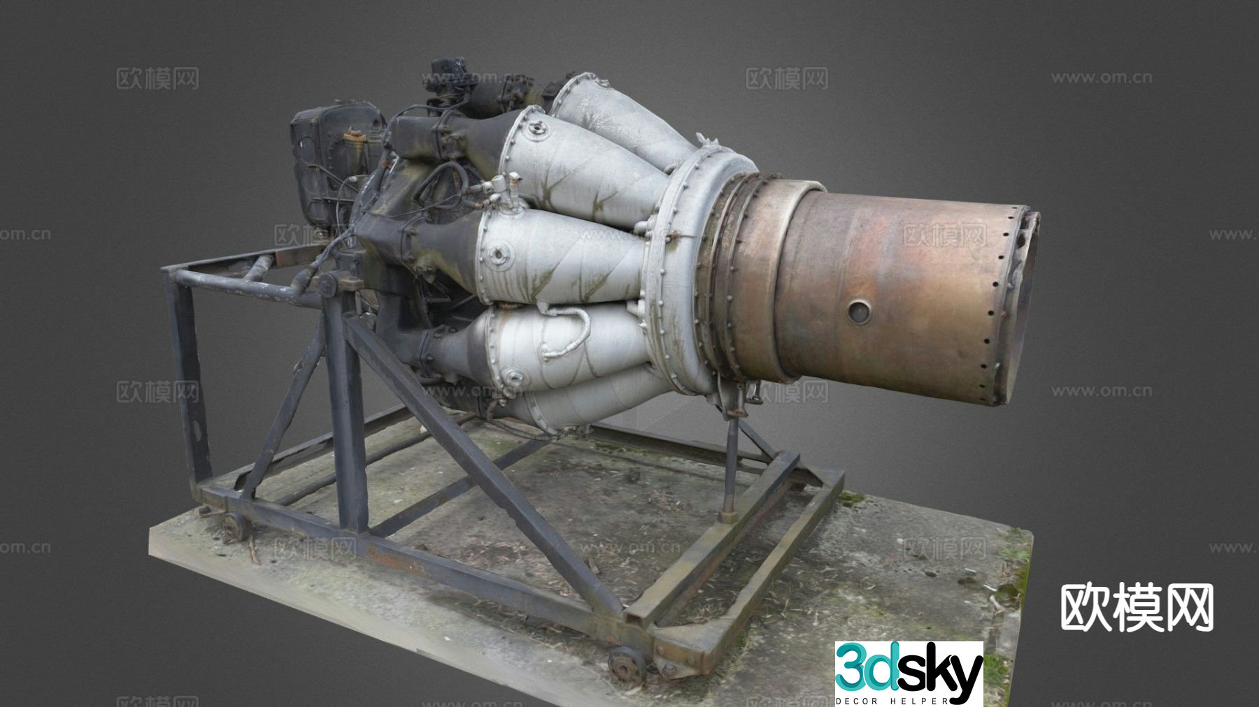 Jet engine 3d model