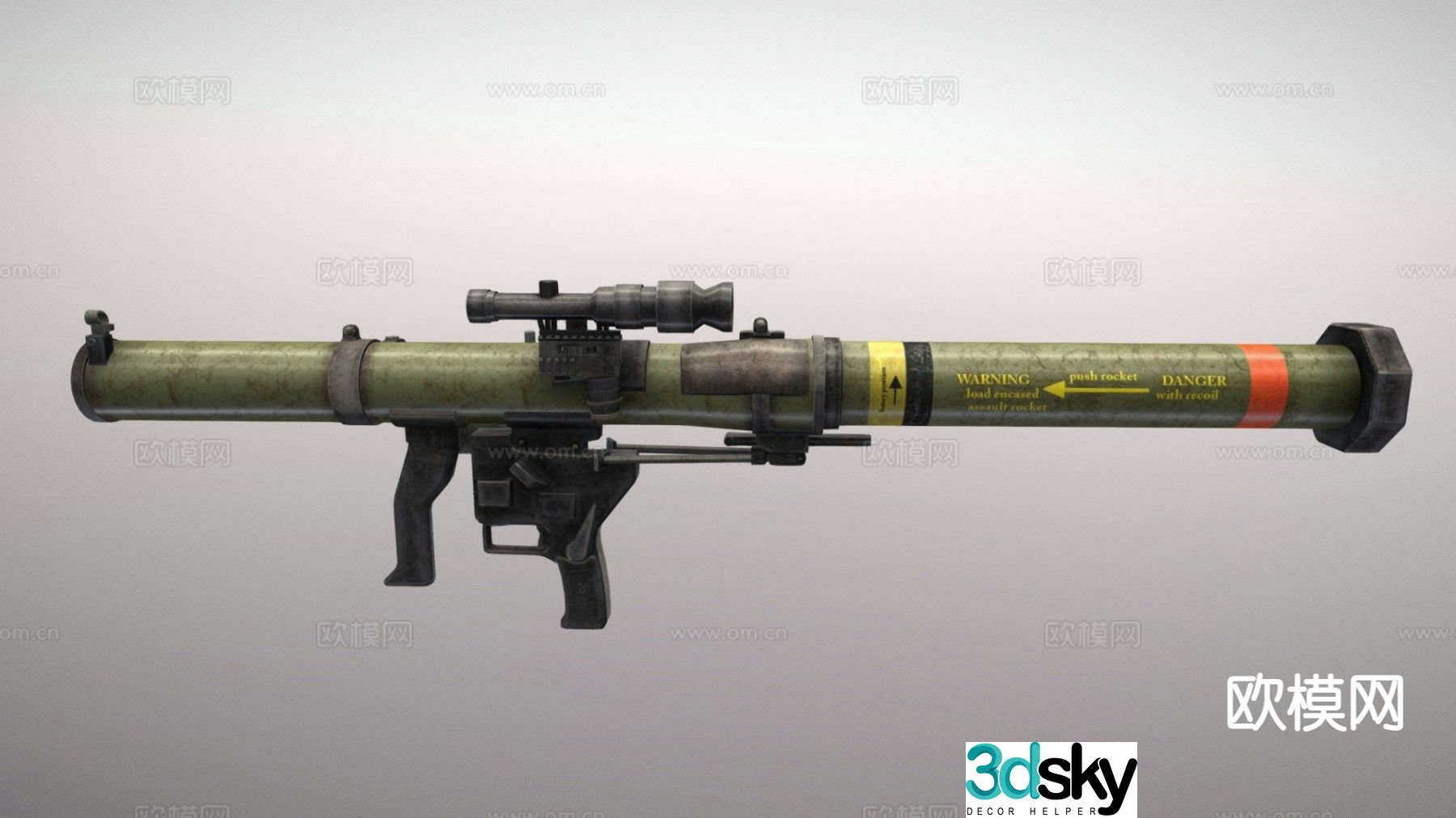 shoulder launched missile 3d model