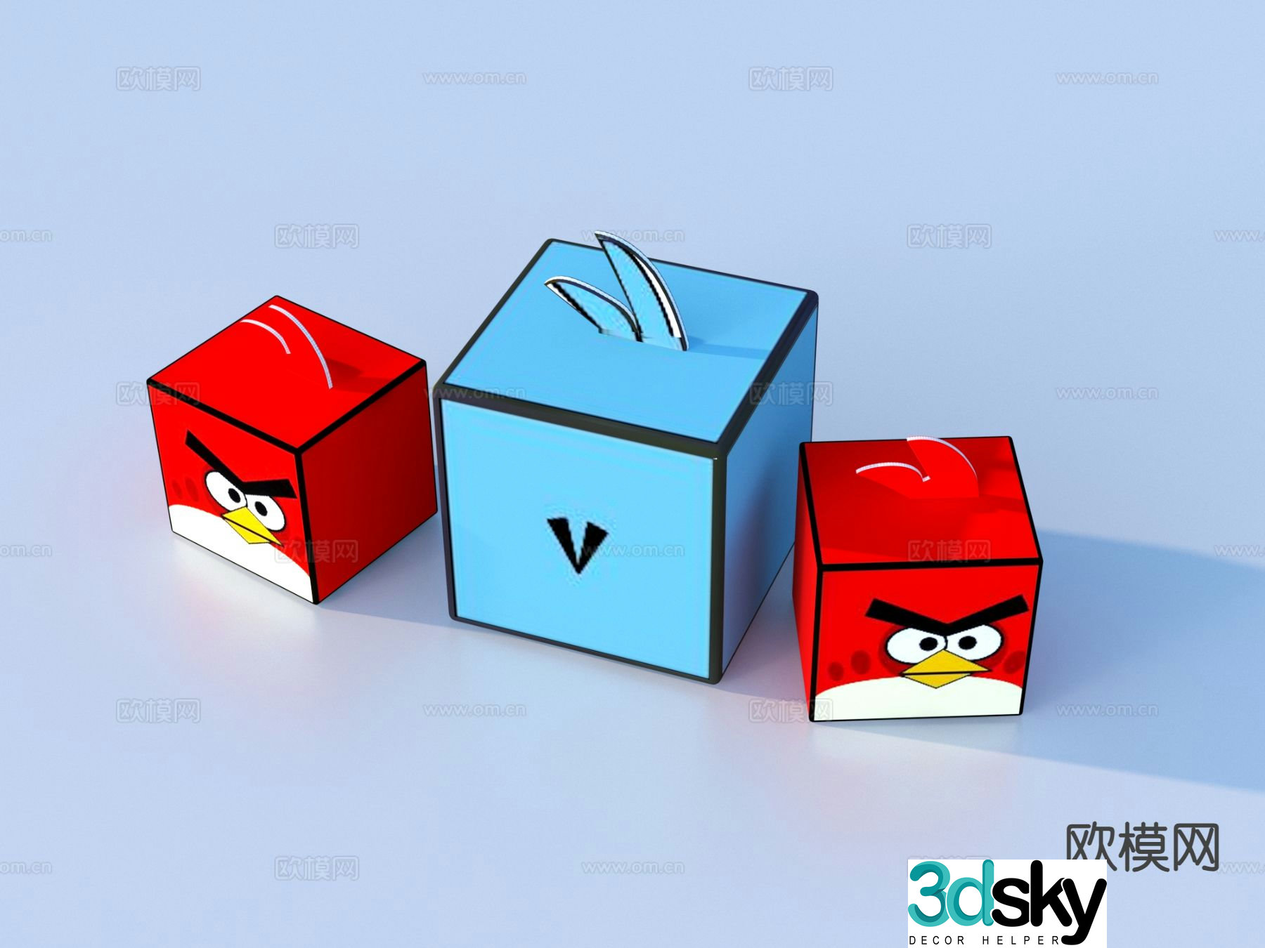 Children’s Toys Game Ornaments Angry Birds 3D Model