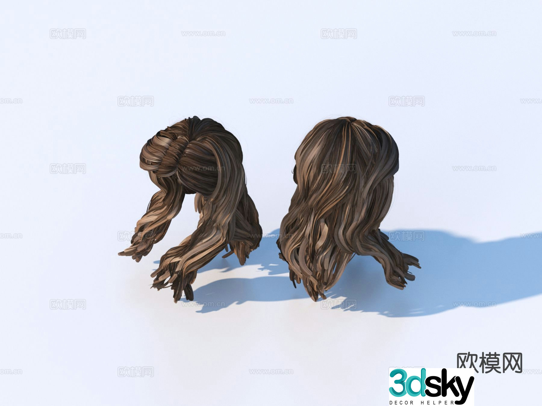 hair wig hairdressing hair cover 3d model
