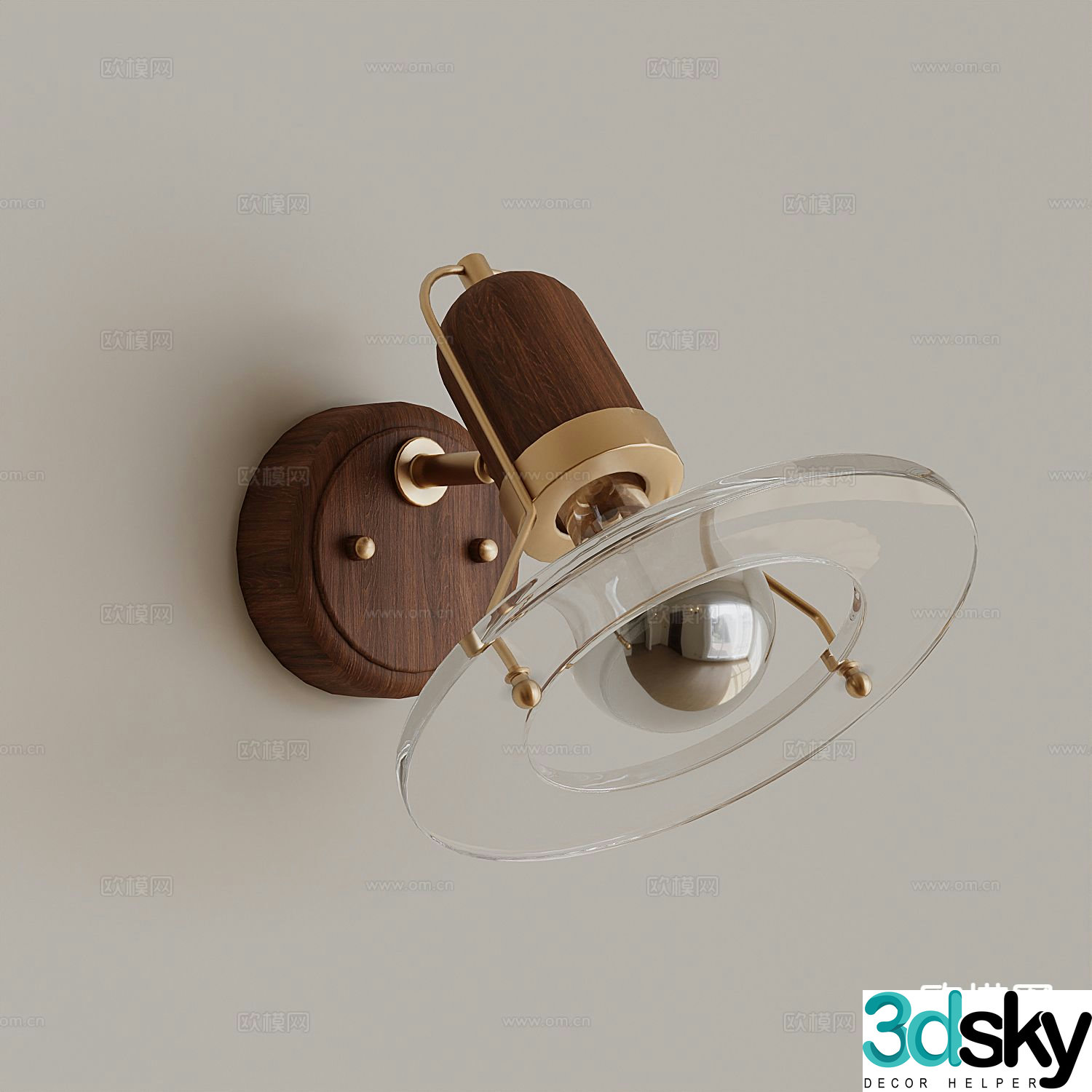 Bauhaus wall lamp medieval style wall lamp 3d model