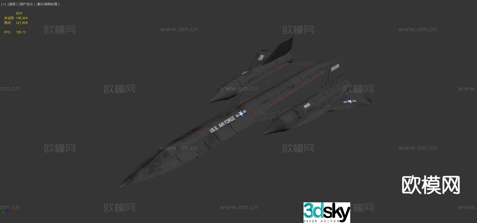 Blackbird fighter 3d model