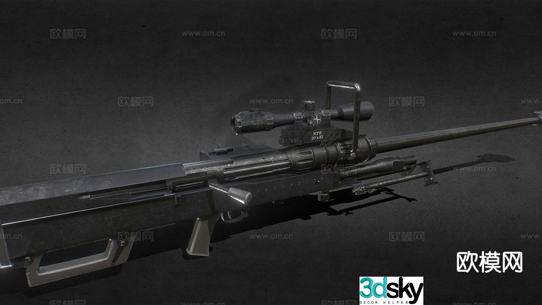 MW sniper gun 3d model