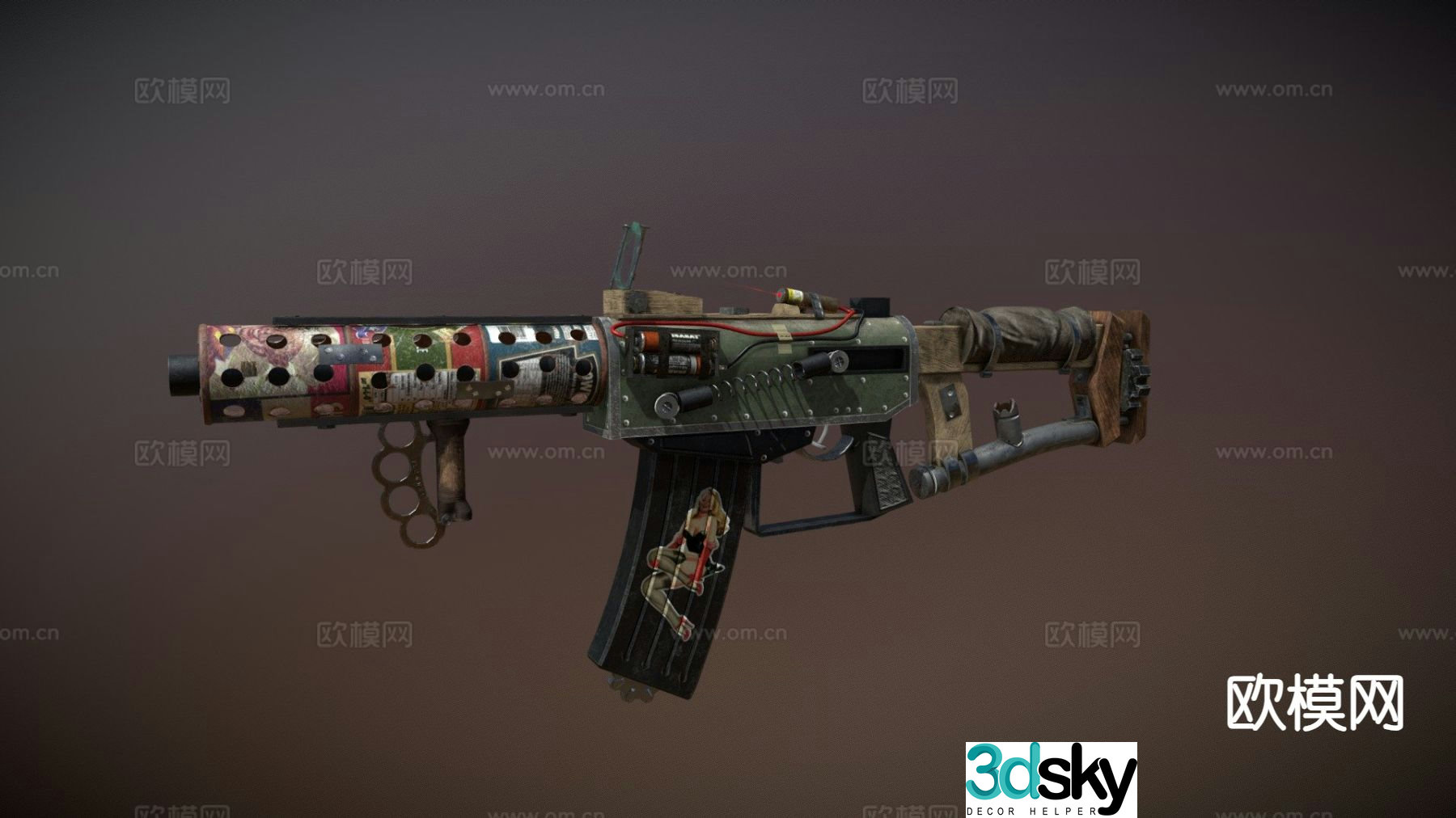 Variant scrap gun 3d model