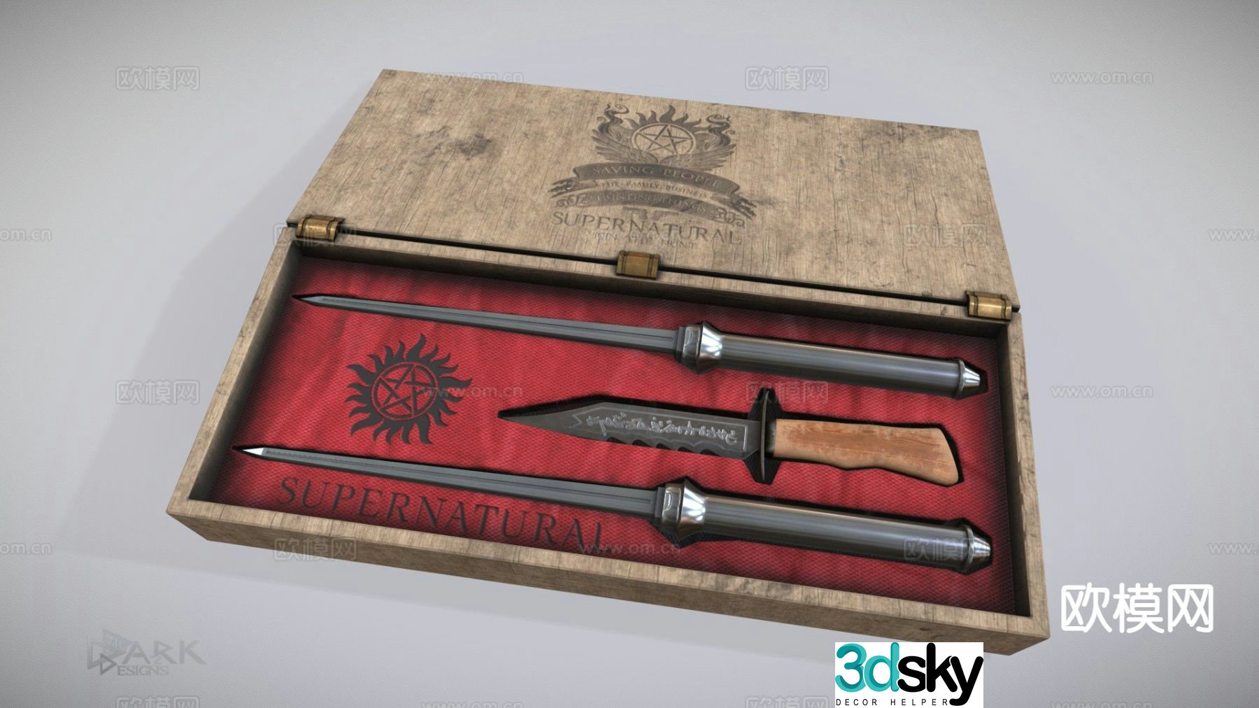 Short weapon box 3d model