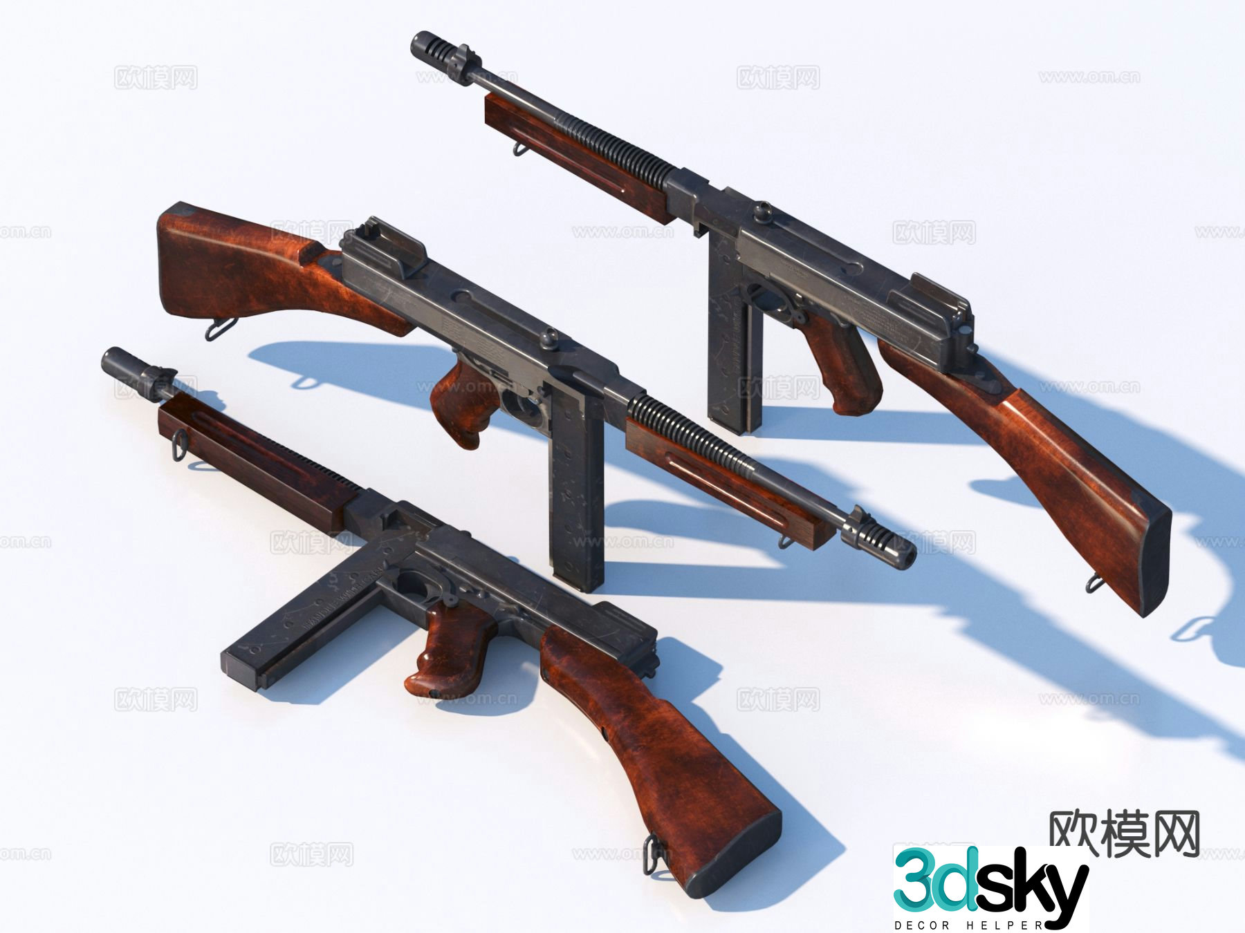 weapon submachine gun gun 3d model